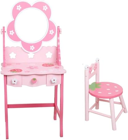 Tbaobei Baby Childrens Vanity Table Set Children S Wooden Dresser Girl Kindergarten Role Play House Puzzle Princess Dresser Children S Dresser Toy Color Pink Size 99x48cm Amazon Co Uk Kitchen Home
