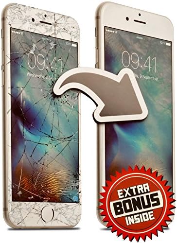Screen Repair Complete Tool Kit Replacement Parts for iPhone6 Plus (White) Front Glass Lens Step by Step Instructions Two Extra Bonuses USB Charging Cable and Lightweight Matching Protector Case