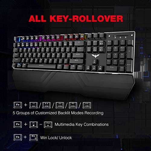 havit Mechanical Keyboard and Mouse Combo RGB Gaming 104 Keys Blue