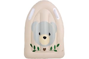 EKEPE Inflatable Surf Body Board with Handles, Boogie Boards for Beach,Portable Swimming Surfboard for Kids Learning Surfing & Swimming，Lightweight Swiming Surf Board for Summer Floating Fun-Bear Head