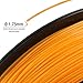 TIANSE Light Orange PLA 3D Filament 1.75mm 1KG Spool for 3D Printing, Dimensional Accuracy +/- 0.03 mm, Silky Smooth Orange