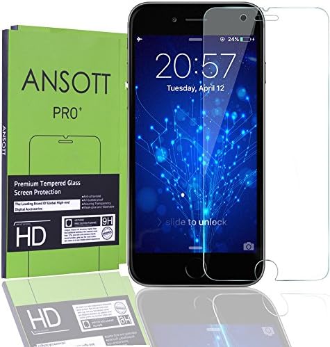 (2 Pack) iPhone 6 Plus Screen Protector Tempered Glass , Ansott iPhone 6 Plus Tempered Glass Screen Protector (5.5-inch)work with your iPhone 6 Plus , iPhone 6S Plus