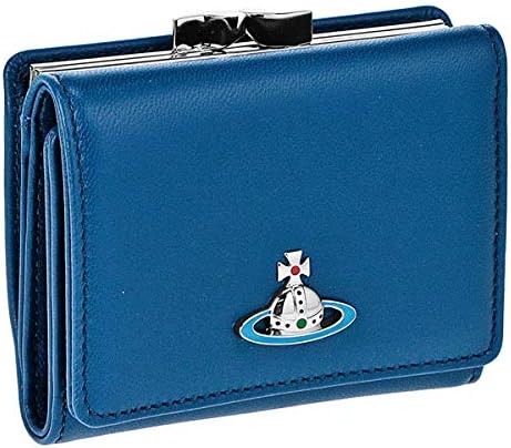 Amazon Vivienne Westwood ヴィヴィアンウエストウッド 折り財布 三つ折財布 がま口財布 レディース Emma Blue 51010018 K401 ブルー 並行輸入品 財布
