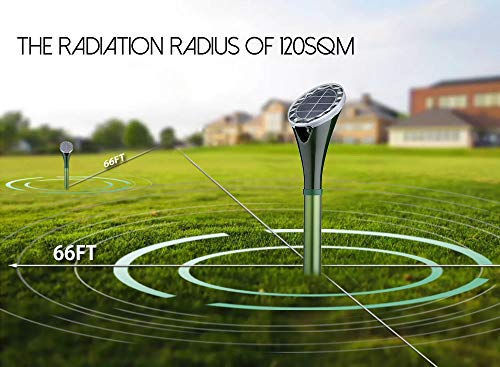 Tysonir Solar Powered Snake Repellent for Outdoor, Electronic Snake Repellent, Get Rid of Snake Mole Gophers for Outdoor Garden Yard 2 Pack