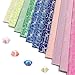 Wartoon 1900 Sheets 3 Styles 49 Colors Origami Stars Paper Double Sided and Luminous and Glitter Paper Set