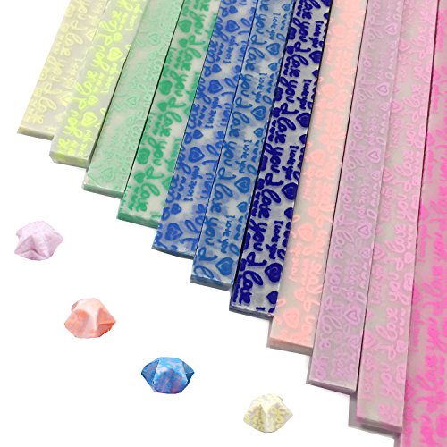 Wartoon 1900 Sheets 3 Styles 49 Colors Origami Stars Paper Double Sided and Luminous and Glitter Paper Set