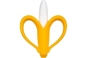 Massageador de Gengiva Buba, Banana, Cerdas Curtas