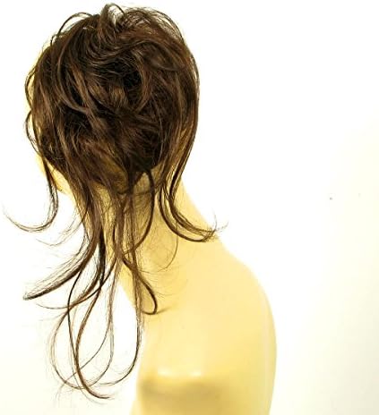 Hair Extension Scrunchie Chocolate Brown with Copper Highlights 22 in 6h30 Peruk