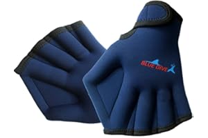 Maogear 1 Pair Swimming Webbed Gloves Training Gloves Aquatic Fitness Paddles Water Resistance Diving Hand Web for Men, Women