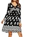 Beyove Women's Bohemian Vintage Printed Ethnic Style Loose Casual Tunic Dress