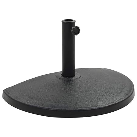 vidaXL Sonnenschirmständer Halbrund 15 kg Schwarz Schirmhalter Schirmständer