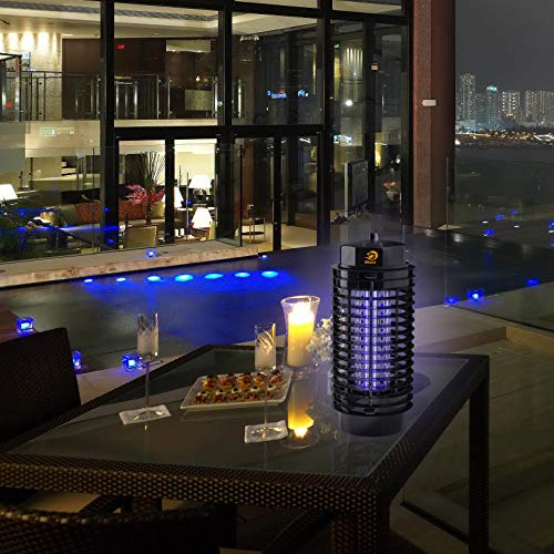 NIKAND Bug Zapper Electric Mosquito Killer Lamp - Insects Killer for Indoor & Outdoor Fly Pests Attractant - Bug Zapper Table Top Electric UV Light Trap Insect - Pest Control Grid Electronic Patio