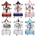 Leagway Wooden Merry-Go-Round Music Box 4 Horses Rotating Carousel Birthday Valentine's Christmas Kids Girls Children Gifts Toy Decorations