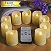 Homemory 9PCS Flameless Candles with Remote and Timer - Votive Tealight Candles - LED Tea Lights - Unscented Outdoor Flickering Candles - Battery Operated Candles
