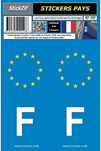 STICKZIF spef 2 Adhesive Sticker Europe France Country, Set of 2, Other, Norme - Image 3