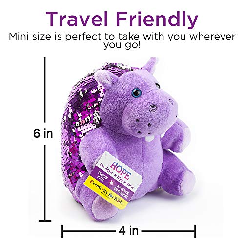 image for Creativity for Kids Mini Sequin Pets  - Hope The Hippo Plush Toy - Wei