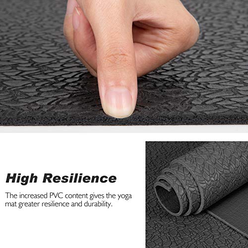 TOPLUS Yoga Mat, Premium 1/4 inch Imprint Non Slip Extra Thick Fitness & Exercise Mat with Carrying Strap, Workout Mat for All Types of Yoga, Pilates and Floor Exercises