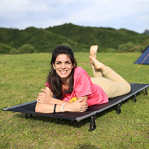 KingCamp Ultralight Compact Camping Cots Folding Tent Cot Bed with Pillow for Indoor Or Outdoor