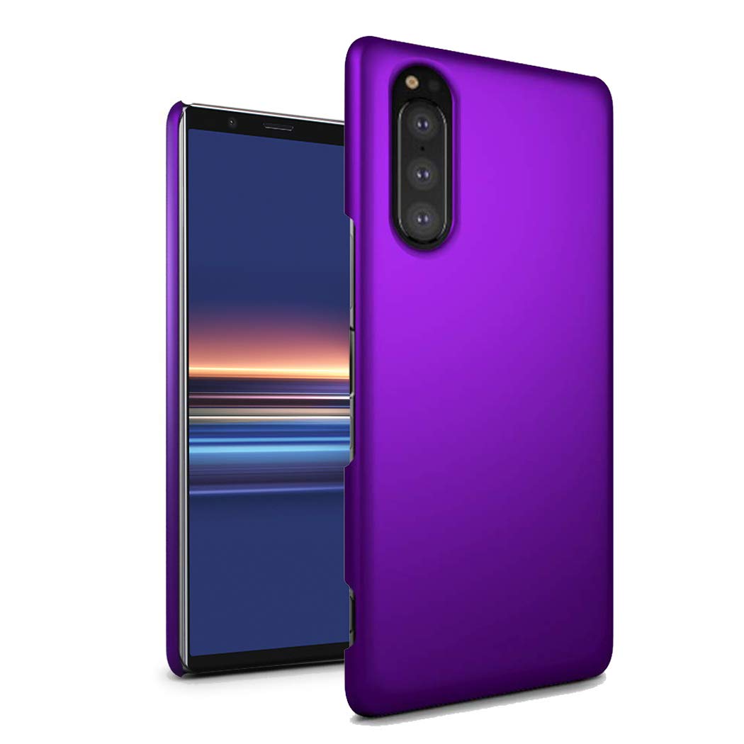 GAPlus Sony Xperia 5 Case - Xperia 5 6.1" Ultra Slim Thin Armour Hard Case - Matte Rubberized Cover For Sony Xperia 5 (Purple)