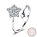 Arrow Rings 925 Sterling Silver for Women Zircon Cuff Adjustable Jewelry