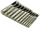 Bastex Heavy Duty 12 Piece Hollow Punch Set. 3mm to 19mm. Leather Working Tools Perfect for Holy Punches in Fabric, Belts, Shoes and More.