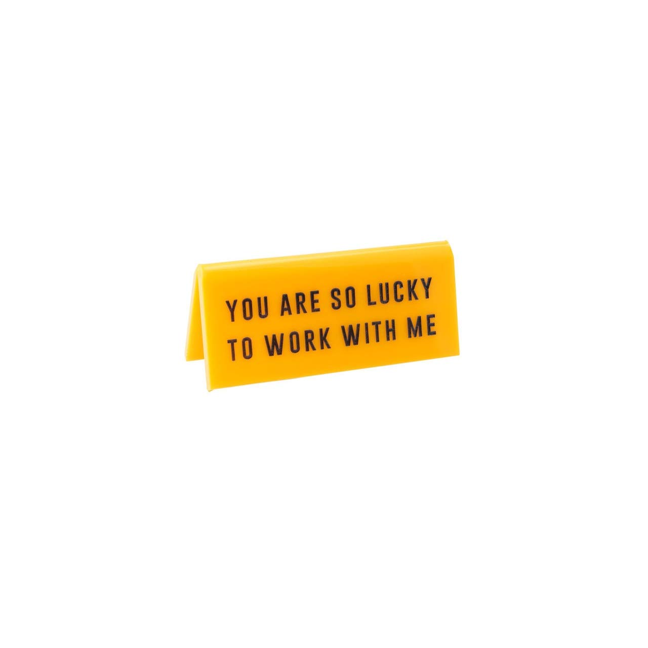 Eureka by CGB Giftware 'You are So Lucky to Work with Me' Novelty Fun Plaque Desk Sign Office Gift | Made in The UK | GB05057