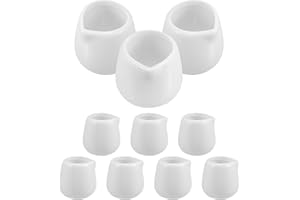 SHINYPASING Mini Porcelain Creamer Jar 10Pcs Ceramic Milk Pitcher Small Syrup Dispenser for Coffee Bar and Home