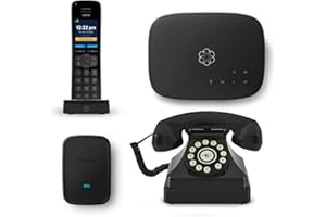 Ooma Telo Air 2 with Retro Kettle Rotary Inspired Phone Bundle. Includes Free Home Phone Service, Pay only Taxes and fees. Unlimited Nationwide Calling. Call on The go with Free Mobile app.