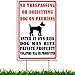Vibe Ink Beware of Dog Sign No Trespassing - 12 x 18 inches - Double Sided Print - 4mm Corrugated Plastic - Waterproof - Metal H-Stake Included! (1)
