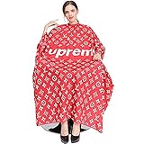 Red and White Stripes Haircutting Capes, High Grade Japanese-Style Hairdressing Barber Cape Salon Apron Waterproof Hair Dyeing Cloth