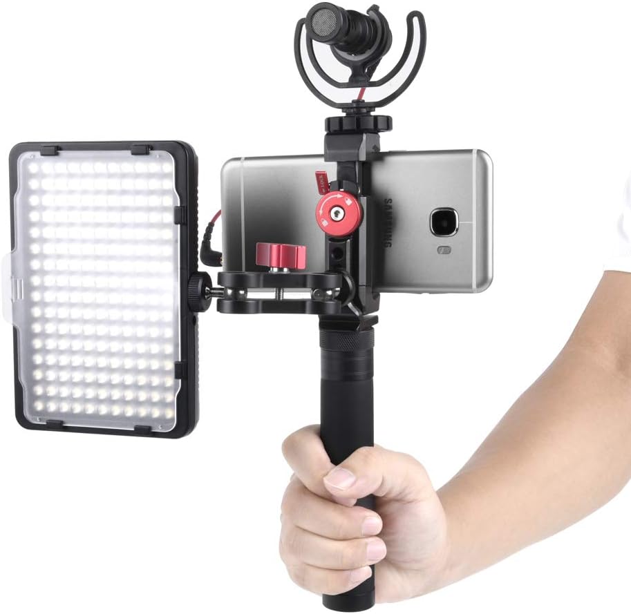 ZectiLight Stand Photography 110/9.2ft inches Photo Video Light Tripod Stand with Cellphone Clip Adapter with Both 1/4 and 3/8 Screw Holes Mount