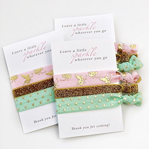 Fairy Party Favors, Hair Ties Bracelets, Birthday Themes for Girls, Baby Shower Decorations and Supplies (5 Pack)