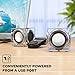 GOgroove SonaVERSE USB Computer Speakers with 2.0 Power, 3.5mm AUX Input, 6 Watt Output, Mini USB Block Clear Acrylic Design for PC, Laptop, Desktop, Office Desk Decor, Home