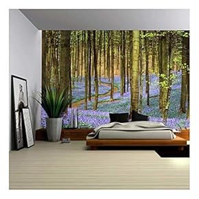 Forest of Bluebell Flowers in The Spring Time Wall Mural