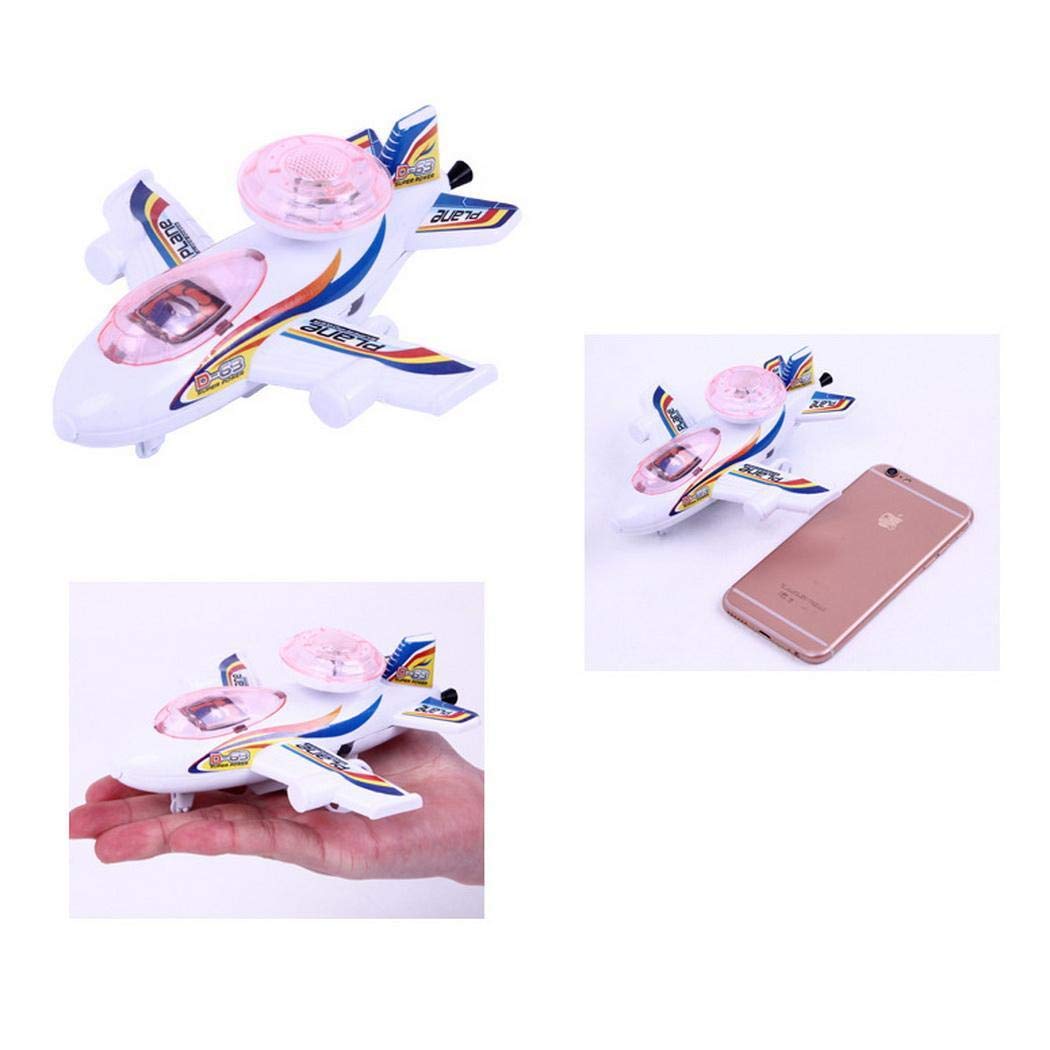 piokikio Creative LED Pull String Turtle Plane Moving Glowing Interactive Kids Toy Light-Up Toys