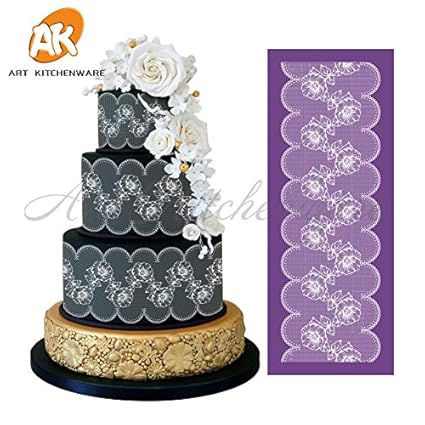 Buy Pinkdose Cake Fondant Blumen Mesh Stencil Cake Stencil