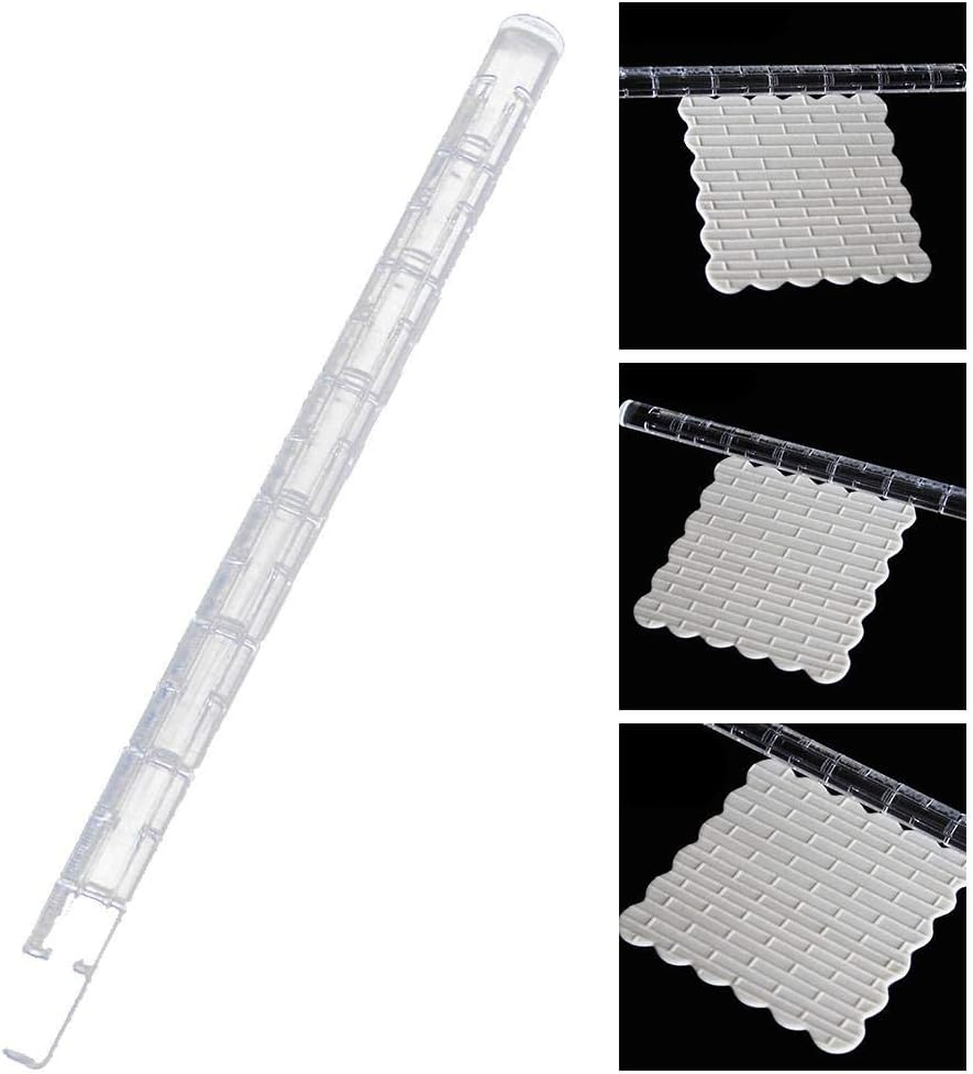 Flying Light Acrylic Rolling Pin, Transparent Carved Non-Stick Rolling Pin for Cake Decorating Sugar Acrylic Embossing Fondant DIY (E)