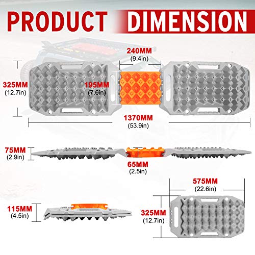 BUNKER INDUST OffRoad Traction Boards with Jack Lift Base,2 Pcs