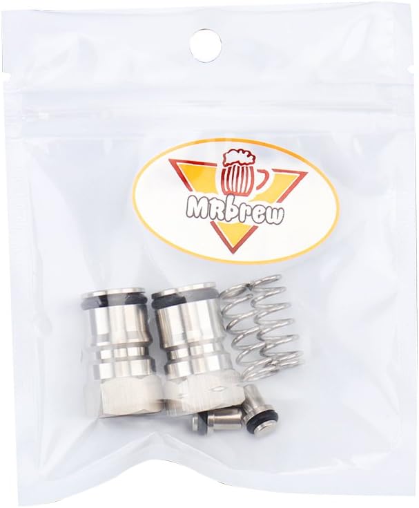 MRbrew Cornelius Type Ball Lock Keg Posts, Stainless Steel Poppets and Springs, Poppet Female Thread Gas + Liquid 19/32-18 Thread (Post & Poppet): Kitchen & Dining
