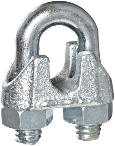 Indusco 25200166 Zinc Plated Cast Iron Base Malleable Clip, 1/4 Trade (Box of 25)