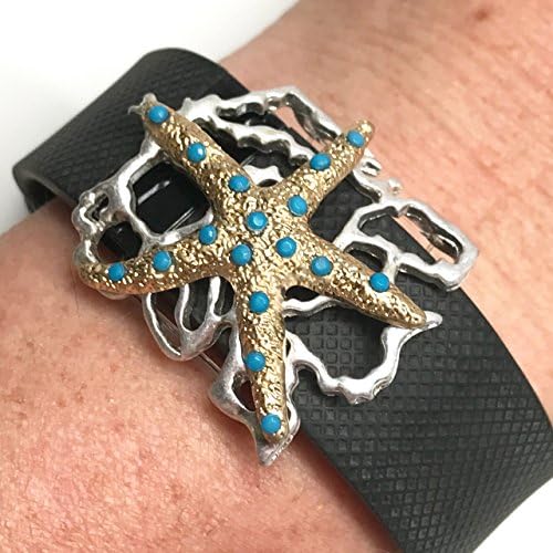 Fitband Bling Fitness Band Accessory "Starfish" for Fitbit Charge 2; Flex 2; Charge; Charge HR; Alta; Flex; Jawbone UP2; UP3; Garmin vivosmart