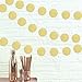 MOWO Glitter Paper Garland Circle Dots Hanging Decor,2'' in Diameter,9.8-feet(Gold Glitter,2pc)