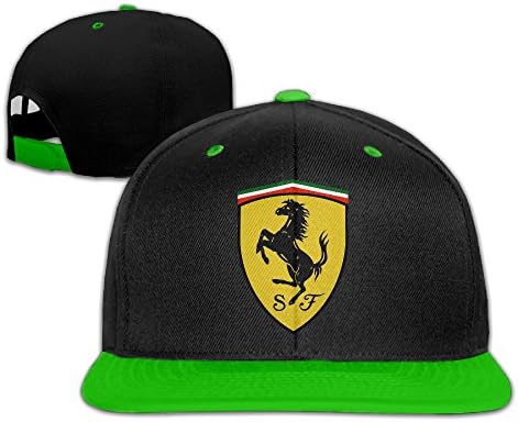M Angel Adjustable Funny Ferari Hip-Hop Baseball Cap One Size KellyGreen