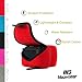 MegaGear ''Ultra Light'' Neoprene Camera Case Bag with Carabiner for Canon PowerShot G3 X G3X Digital Camera (Red) (MG575)