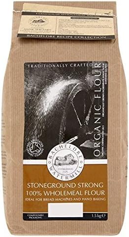 Bacheldre Organic Stoneground Strong 100% Wholemeal Flour 1.5kg - Pack of 2