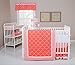 Trend Lab Shell Storage Caddy, Coral/White
