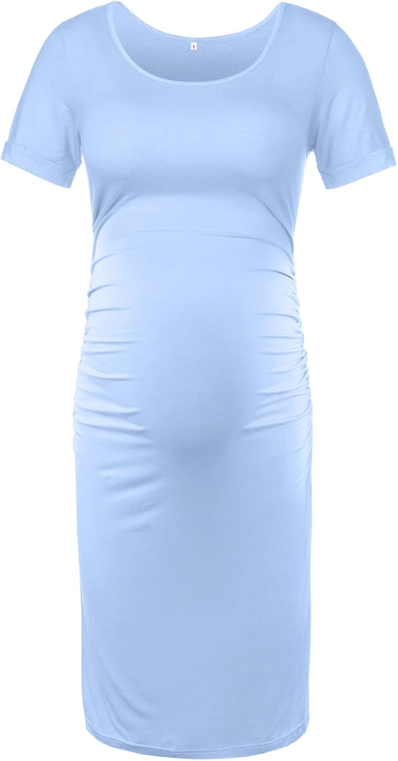 KIM S Maternity Bodycon Dress for Daily Wear or Baby Shower at  Women’s Clothing store
