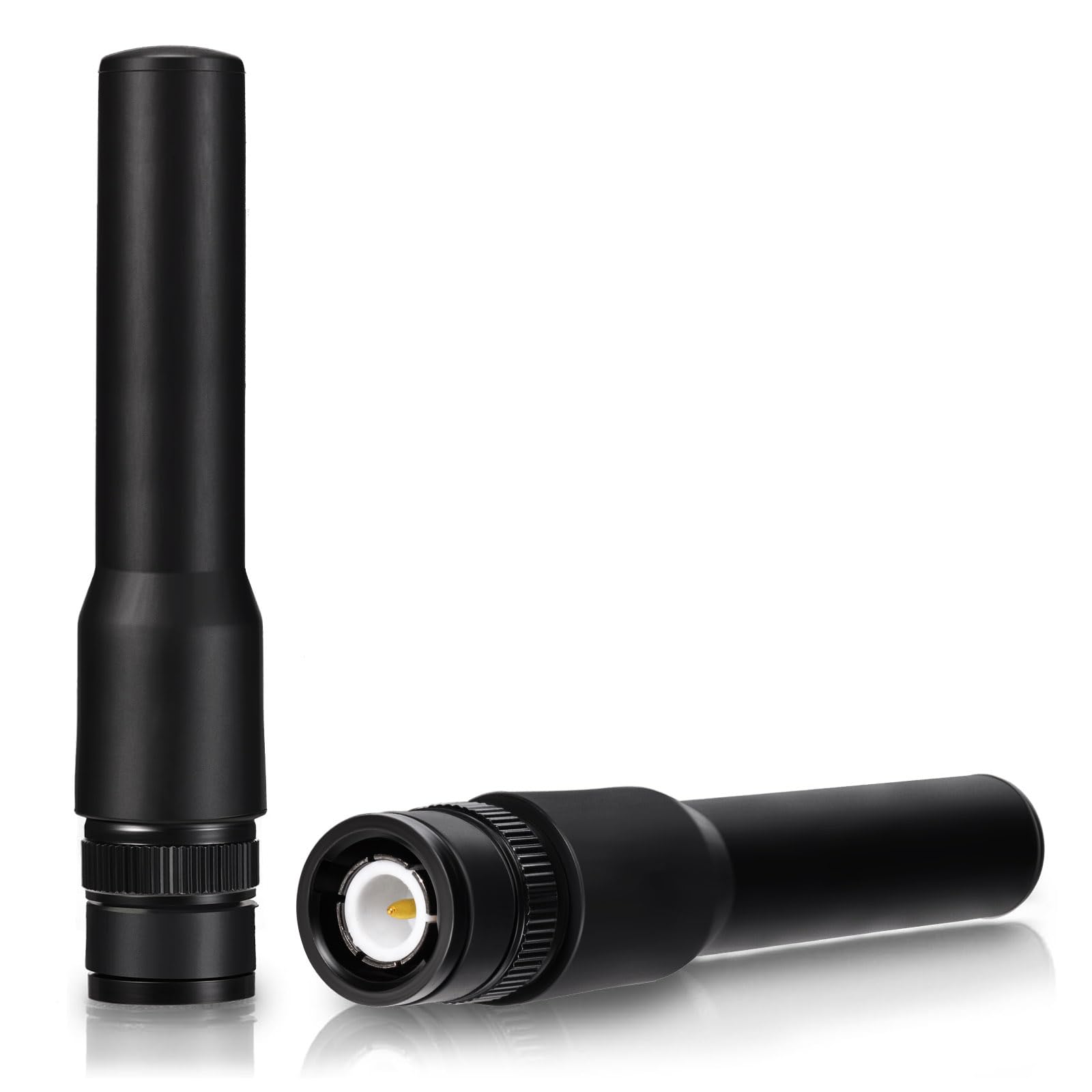 Bingfu Ham Radio Antenna BNC Male Dual Band UHF VHF Soft Antenna 2-Pack Compatible with Portable Handheld Radio Scanner Receiver