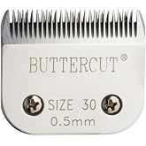Geib Buttercut Detachable Replacement Dog Clipper Blade - Size-30, Stainless Steel Long-Lasting Sharp Edges, 1/50-Inch Length, Compatible with Andis A5, Oster A5, Wahl KM10, Size-30 Dog Grooming Blade