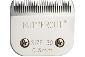Geib Buttercut Detachable Replacement Dog Clipper Blade - Size-30, Stainless Steel Long-Lasting Sharp Edges, 1/50-Inch Length, Compatible with Andis A5, Oster A5, Wahl KM10, Size-30 Dog Grooming Blade